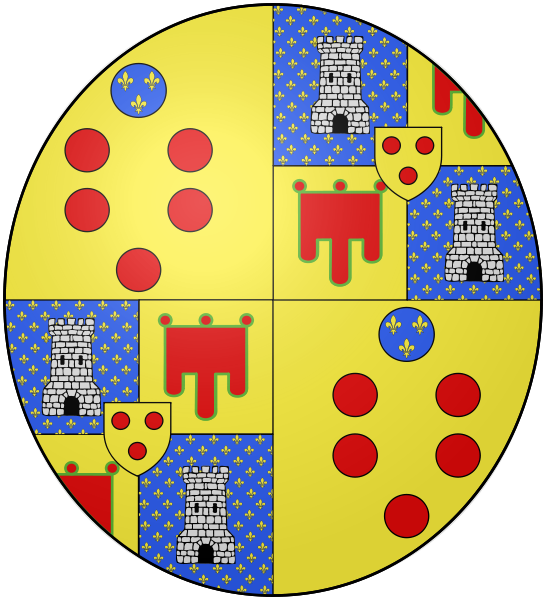 File:Coat of Arms of Catherine de Médicis.svg