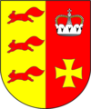 Coat of arms of Akciabrski.png