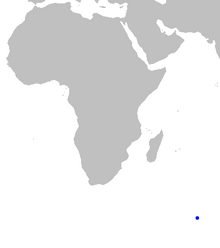Razširjenost C. c. kerguelensis na Kuerguelenovih otokih