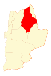 Map of the Calama commune in Antofagasta Region