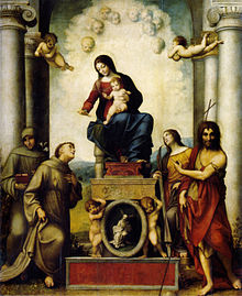 Madonna with St Francis now in Dresden Correggio MadonnaSzentFerenccel.jpg