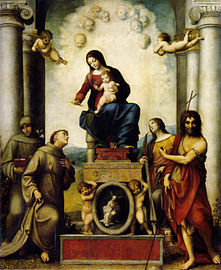 Correggio: Madonna and Child with St Francis, 1514–15