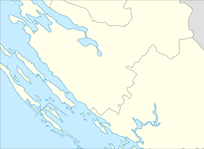 Mapa de localización de Croacia Zadar Knin