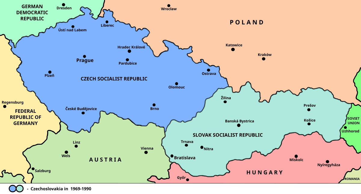 В каком году распалось государство чехословакия. Чехословакия на карте до распада. Чешская и словацкая Федеративная Республика. Чехословакия Чехия и Словакия. Карта Чехословакии 1980.