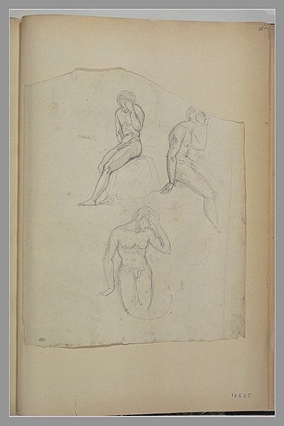 File:Delacroix - Trois études d'homme nu, RF 10635, Recto.jpg