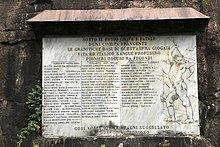 A monument in memory of the deceased workers of the Simplon Tunnel was erected next to the Iselle di Trasquera railway station on 29 May 1905. Denkmal Iselle.jpg