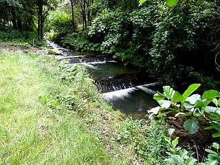 Hillebach river in Northrhine-Westphalia, Germany, tributary to the Ruhr