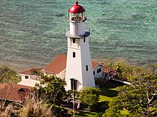 The music video starts off in Diamond Head Lighthouse (pictured).