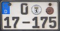 Diplomatic license plate Germany 0 17-175.jpg