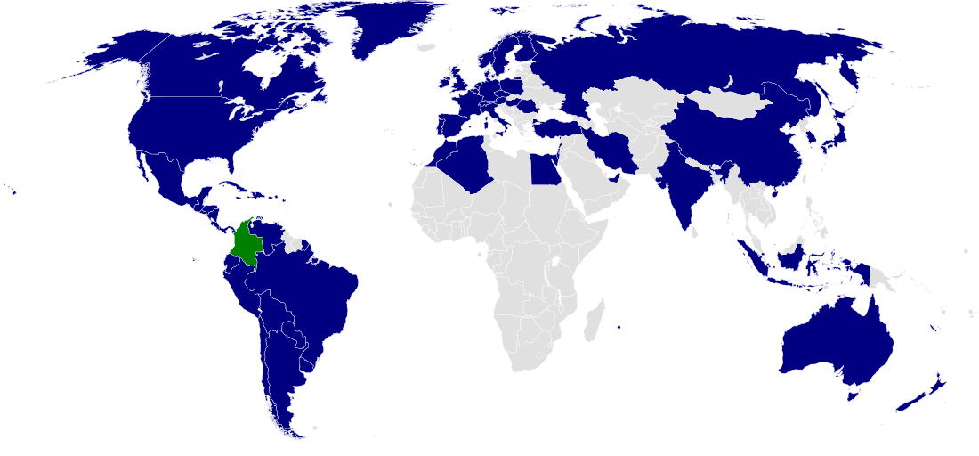 Représentations diplomatiques en Colombie