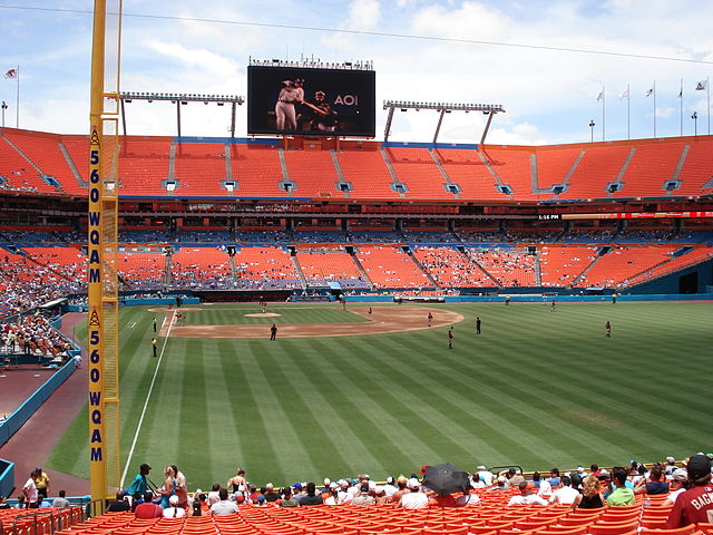 The Marlins' former home at what was then Dolphin Stadium was primarily a football stadium (1993–2011)