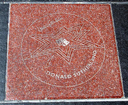 Sutherland's star on Canada's Walk of Fame