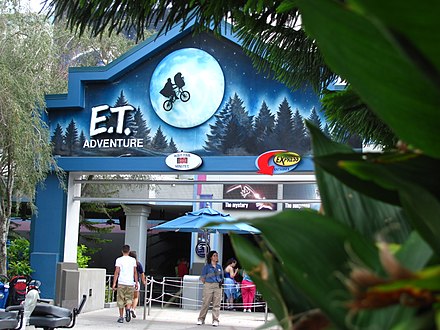 The outside facade of E.T. Adventure at Universal Studios Florida