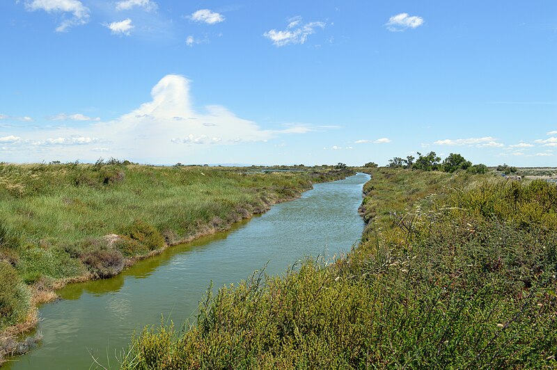 File:Eastward view of the ditch along Digue de la Mer, Saintes-Marie-de-la-Mer, 2015.jpg