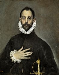 Эль Греко. «Портрет кабальеро с рукой на груди», ок. 1580