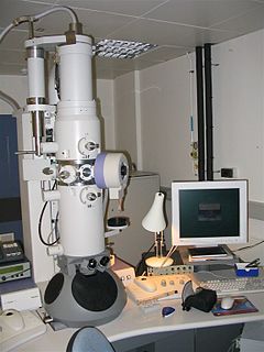 Electron microscope type of microscope