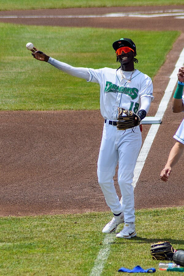 Elly De La Cruz with the Dayton Dragons in 2022.