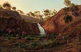 Eugene von GUERard - Waterfall on the Clyde River, Tasmania - Google Art Project.jpg