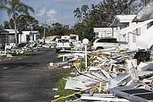 Debris at a mobile home park in Fort Myers FEMA - Scattered Debris Following Hurricane Irma.jpg