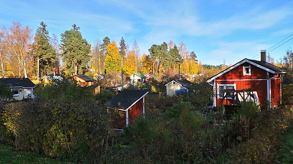 An allotment garden in Petsamo, Tampere, Finland