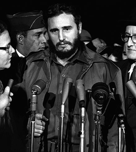 Image result for Fidel Castro, proclaims Cuba a socialist nation & abolishes elections.