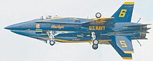 Blue Angel #5, Lt. Cmdr. John Allison, lead solo pilot and Blue Angel #6, Lt. Cmdr. Kevin J. Davis, opposing solo pilot, perform the fortus, a wingtip-to-wingtip maneuver, during Lt. Cmdr. Davis' fatal flight Final Flight Kevin Davis.jpg