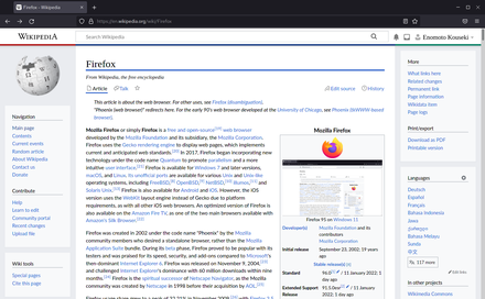 Firefox 96 on Arch Linux