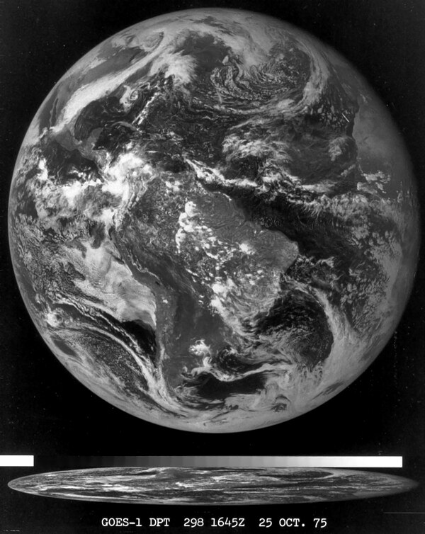 October 16, 1975: American GOES satellite launched, takes first weather photos October 25