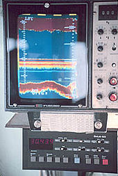 Cabin display of a fish finder sonar Fishfinder.jpg