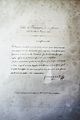 Lettre de Nicolas Fouquet à sa femme. Lithographie du XIXème dans le bureau de mon pere