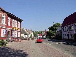 Gatuvy från Tychowos centrum.