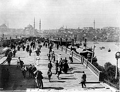 View of Galata Bridge and Yeni Cami (New Mosque)