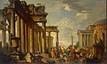 Giovanni Paolo Pannini - St Sibyl's Sermon in Roman Ruins with the Statue of Apollo, 1740s.jpg