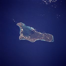 Grand Cayman vanuit de ruimte