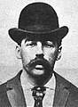 Q360680 H. H. Holmes eind jaren tachtig of begin jaren negentig van de 19e eeuw geboren op 16 mei 1861 overleden op 7 mei 1896