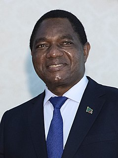 Hakainde Hichilema President of Zambia since 2021