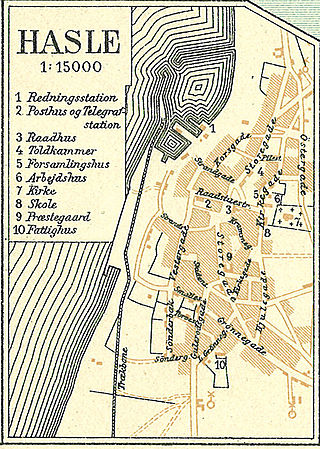 Ausschnitt aus Karte von Bornholm um 1900