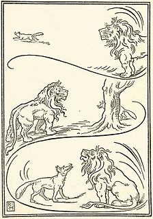 The Fox and the Lion Aesop fable