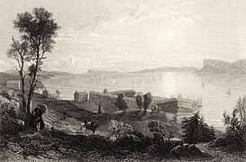 Άποψη από μακριά, γκραβούρα του 1857