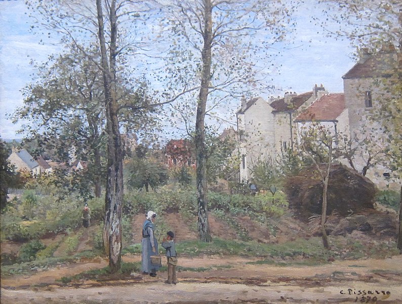 File:Houses at Bougival (Autumn) by Camille Pissarro, 1870.JPG