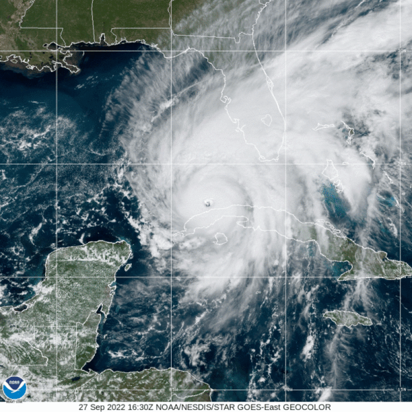 File:Hurricane Ian - GOES-East GEOCOLOR satellite image on 27 September 2022, at sunset.gif