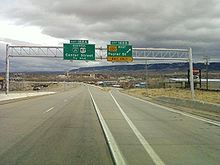 I-25 southbound Exit 188B - WYO 220 in Casper, WY I-25SBExit188BWY.JPG