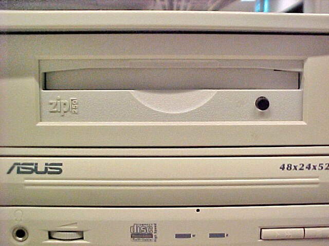 An internal Zip drive installed in a computer