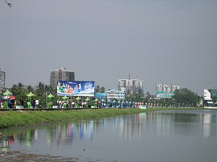 A built-up part of Inya lake