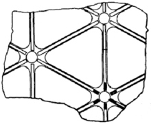 Top view of isogrid panel Isogrid topview.png