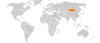 Location map for Israel and Mongolia.