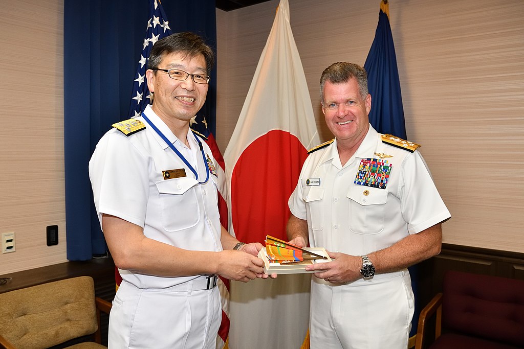 File:JMSDF Vice Admiral Hideki Yuasa, Commander of the Self