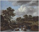 Jacob van Ruisdael - Wooded Landscape with a Shepherd and Low Waterfall.jpg