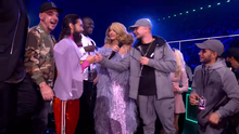 Kurupt FM at the 2017 MTV EMAs Jared Leto, Rita Ora and Kurupt FM MTV EMAs 2017.png