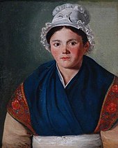 Jean-François Millet (1814-1875) (etter) - Bonde Woman of Burgundy, Frankrike - BM330 - Bowes Museum.jpg